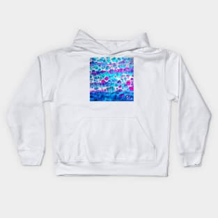 Grunge blue and pink bubbles Inkscape Kids Hoodie